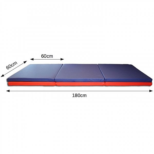 Folding Gymnastics Mat inSPORTline Pliago 180x60x5 Colour Blue