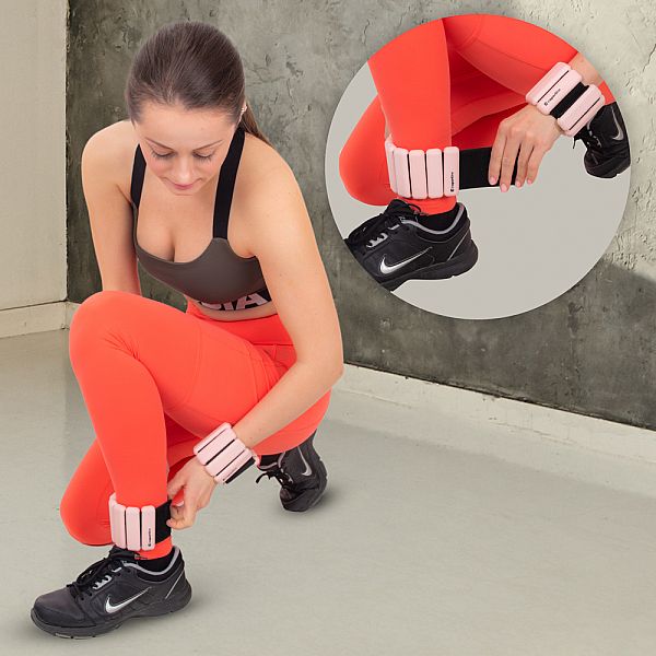 Регульовані обтяжувачі для зап'ястя/щиколотки inSPORTline Brace Color Pink