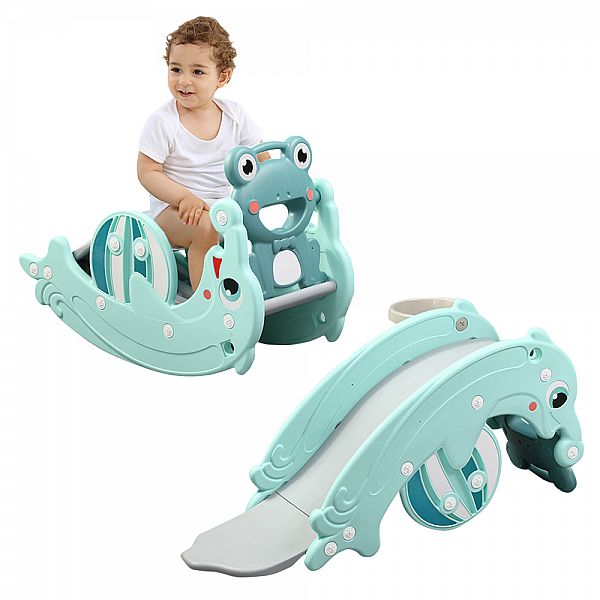 Дитячі гірки та гойдалки 3 в 1 inSPORTline Frofino Color Mint