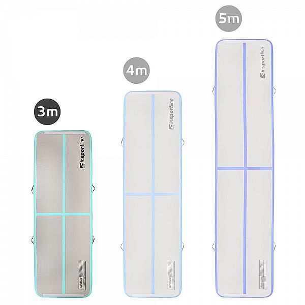 Надувной коврик для упражнений inSPORTline Airstunt 300 x 100 x 10 см, белый