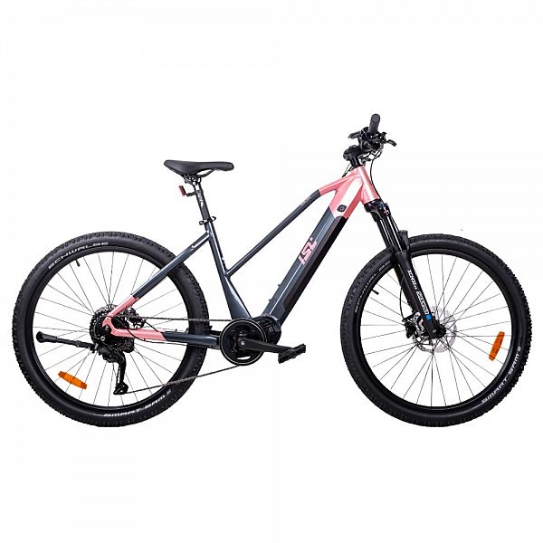 Жіночий гірський електровелосипед inSPORTline ISL Asuki 630 Wh 27.5” – 2025 Колір: Морська троянда, Розмір рами: 16"" (155-170 см)