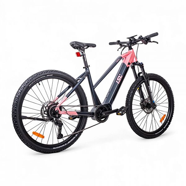 Жіночий гірський електровелосипед inSPORTline ISL Asuki 630 Wh 27.5” – 2025 Колір: Морська троянда, Розмір рами: 16"" (155-170 см)