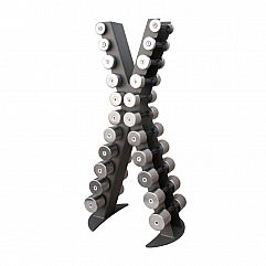 Стійка з набором гантелей хром-пластик (0,5 - 10 кг) Xline XR410