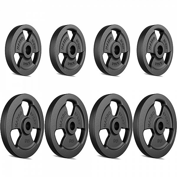 Набір чавунних дисків Marbo Sport 30 кг / 4 x 5кг + 4 x 2.5кг