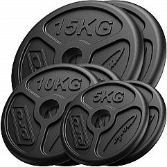 Набір чавунних олімпійських дисків Marbo Sport MW-2x15KG_2x10KG_2x5KG-OLI 60 кг ..