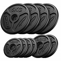 Набір олімпійських чавунних дисків Marbo Sport 30 кг / 4 x 5кг + 2 x 2.5кг + 4 x..