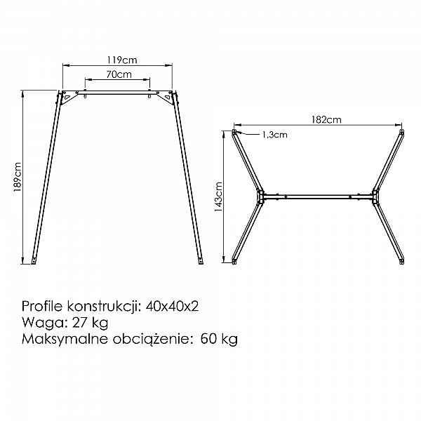 Гойдалка одномісна Marbo Sport SLIM MO-019