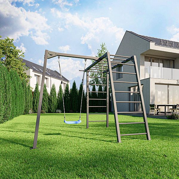 Гімнастична драбина Marbo Sport PREMIUM MO-016 + одномісна гойдалка МО-017