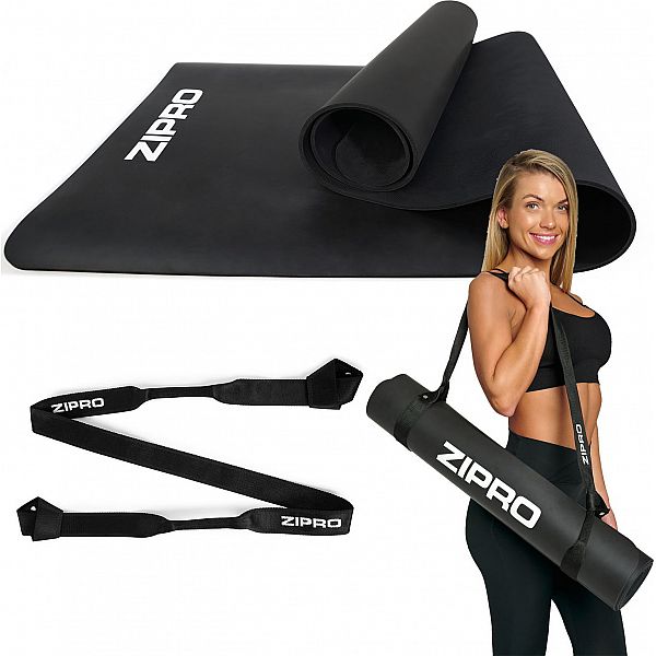 Коврик Zipro Natural Rubber 183x61x0,6 см с ремешком для йоги