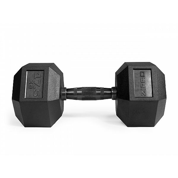 Гантель прогумована Zipro HEX 1 х 17,5 кг
