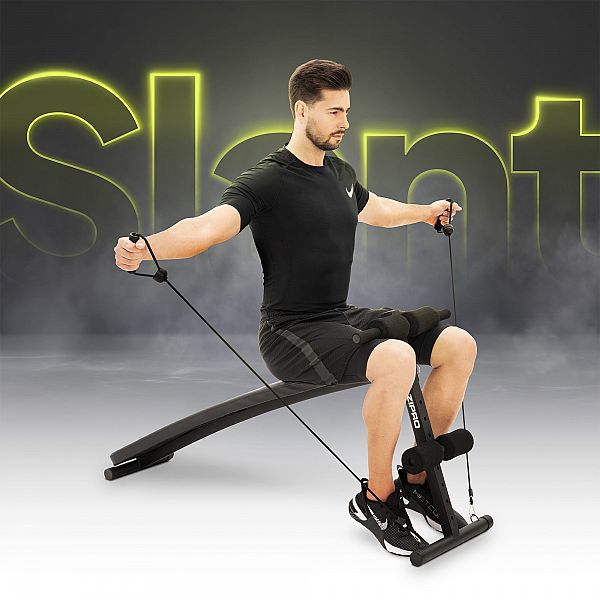 Скамья для пресса наклонная Zipro Slant с эспандерами