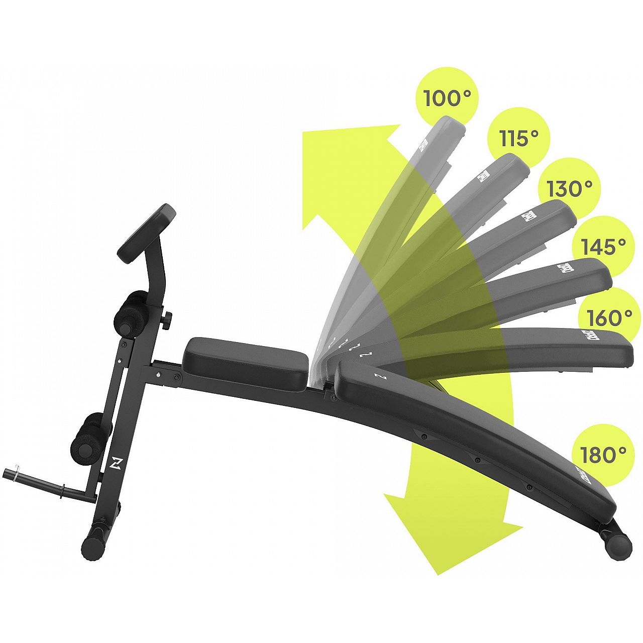 Скамья тренировочная Zipro Volume с партой скотта и приставкой для