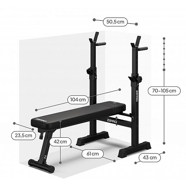 Скамья для жима штанги Zipro Core (складывается)