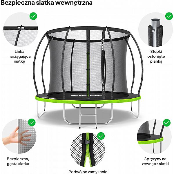 Батут Zipro Jump Pro Premium с внутренней сеткой 8FT 252 см