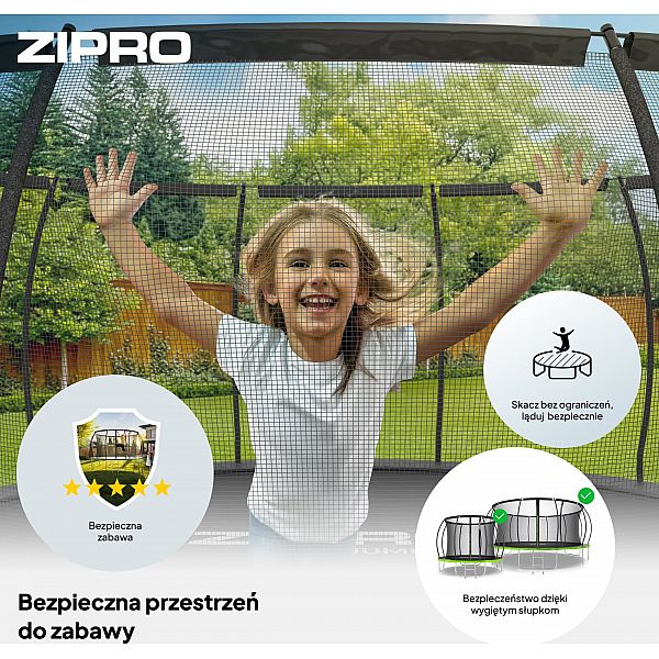 Батут Zipro Jump Pro Premium с внутренней сеткой 16FT 496 см