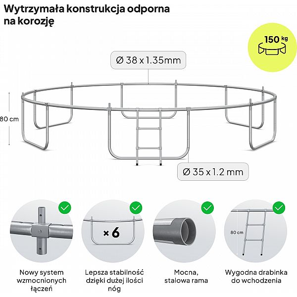 Батут Zipro Jump Pro із зовнішньою сіткою 14FT 435 см
