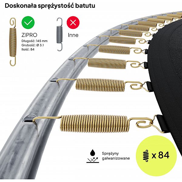 Батут Zipro Jump Pro із зовнішньою сіткою 14FT 435 см