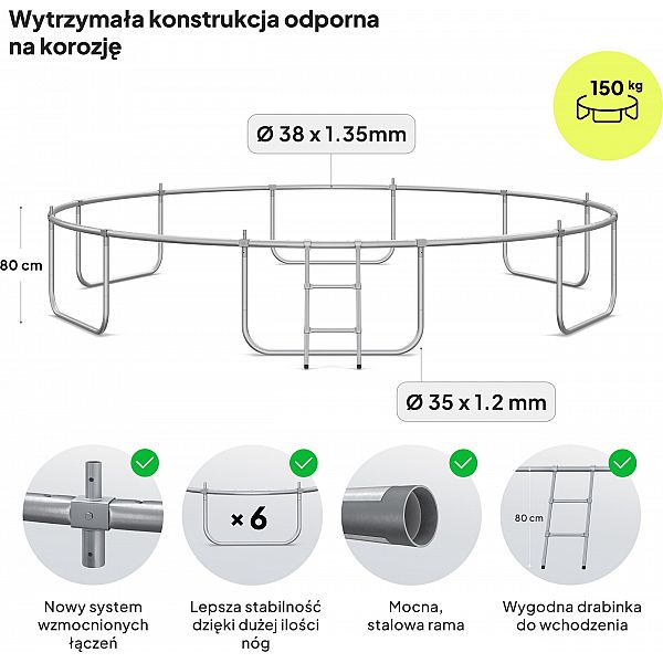 Батут Zipro Jump Pro с внутренней сеткой 14FT 435 см