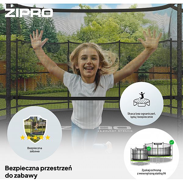 Батут Zipro Jump Pro с внутренней сеткой 14FT 435 см