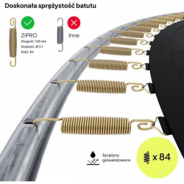 Батут Zipro Jump Pro с внутренней сеткой 14FT 435 см