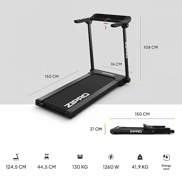 Беговая дорожка Zipro Pacto iConsole +