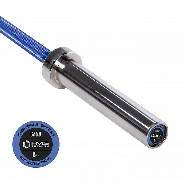 Гриф олимпийский алюминиевый для кросс-тренинга 1.83м HMS Premium GA68, синий