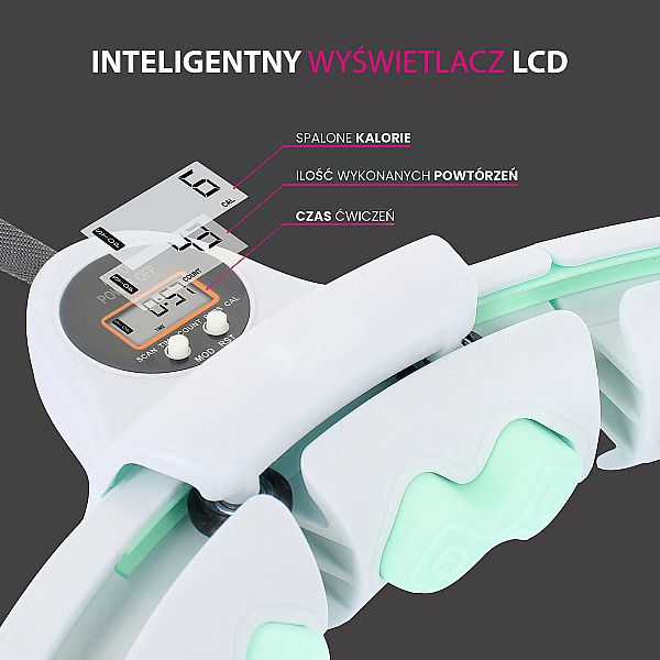 Хула-хуп з тягарцем та лічильником HMS Set HHW06, зелений