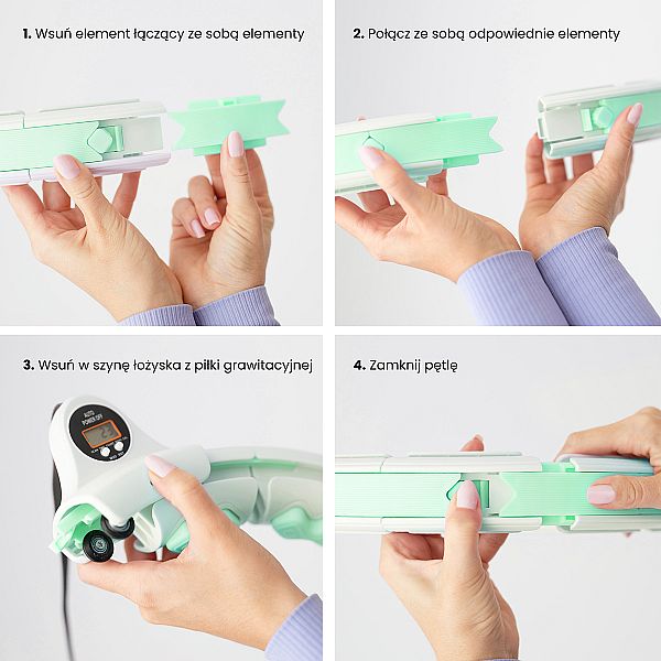 Хула-хуп з тягарцем та лічильником HMS Set HHW06, зелений