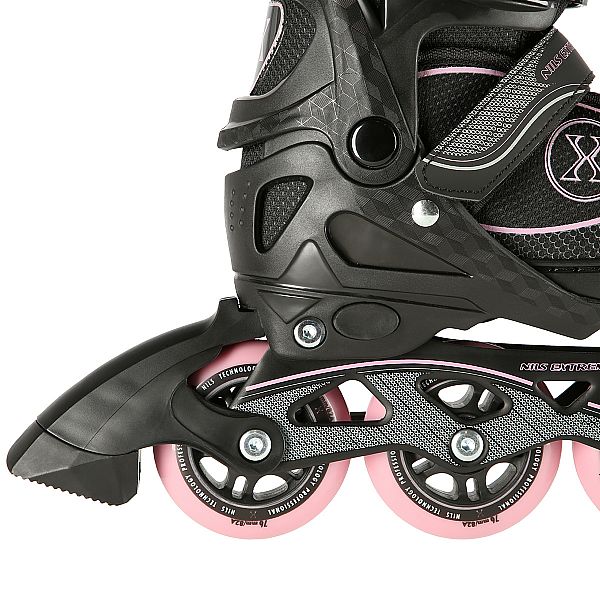 Роликові ковзани Nils Extreme NA11008 розм. S 31-34 чорно-рожевий