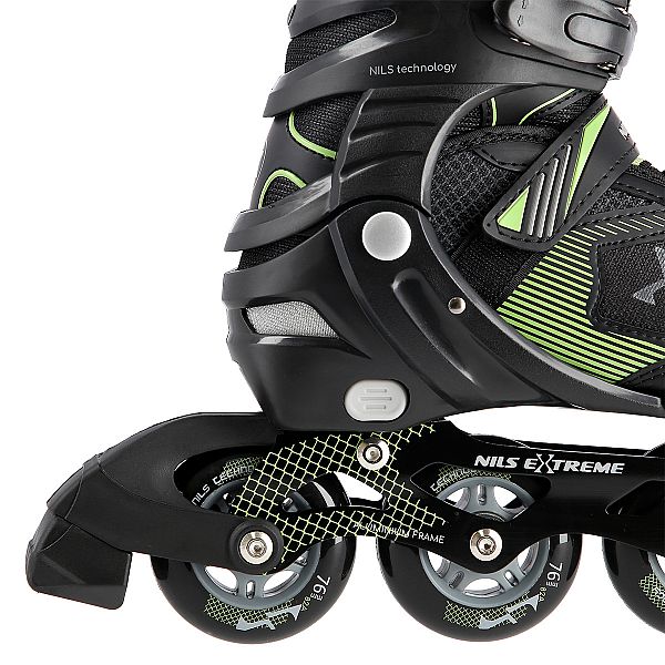 Роликові ковзани Nils Extreme NA9080 розм. S 31-34 чорно-зелений
