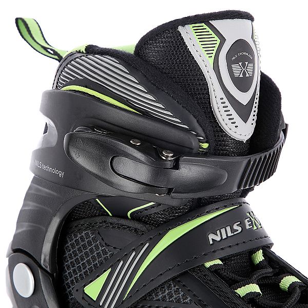 Роликові ковзани Nils Extreme NA9080 розм. S 31-34 чорно-зелений