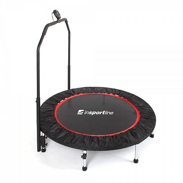 Батут для фітнесу з поручнем inSPORTline PROFI Digital 140см