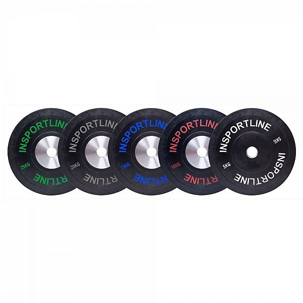 Набір олімпійських гумових дисків inSPORTline Bumper Plate