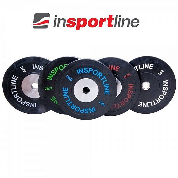 Олімпійський диск гумовий 5-10-15-20-25 кг Insportline