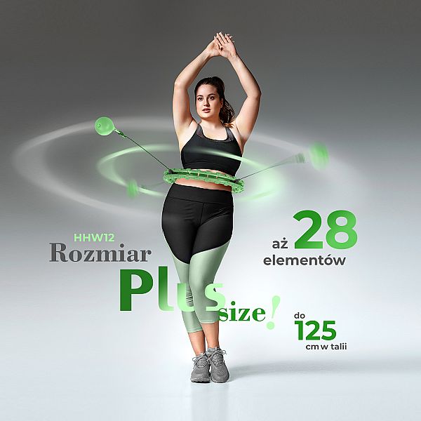 Хула-хуп з тягарцем HMS Plus Size Set HHW12, зелений