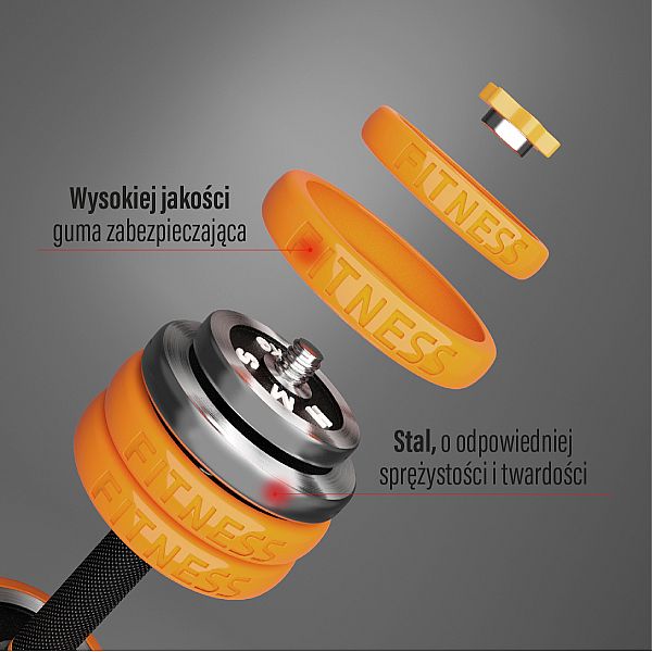 Наборная штанга + гантели + гири HMS SGZ215 PRO 6в1 16кг