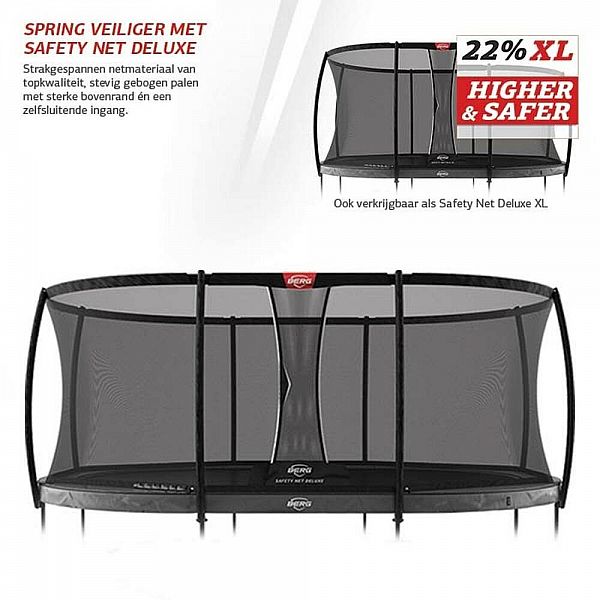 Батут Berg Grand Elite 520см Grey із сіткою Deluxe