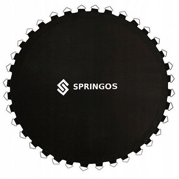 Стрибкове полотно (мат) для батута Springos 12FT 366 см (72 пружини) Black