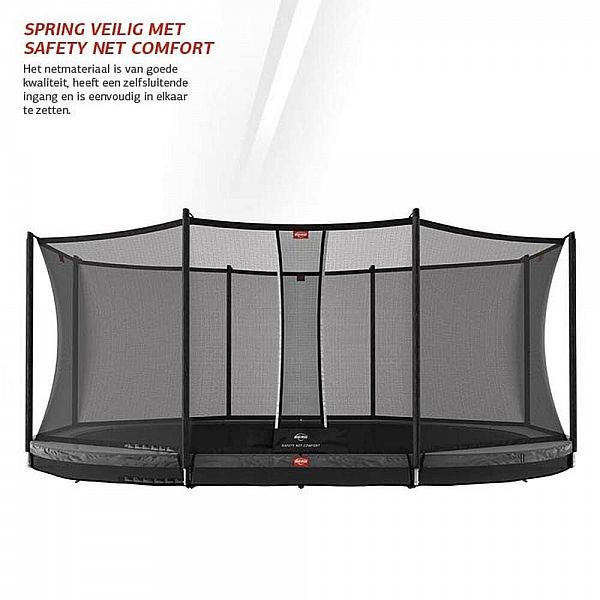 Батут Berg Grand Favorit InGround 520см Black із сіткою Comfort