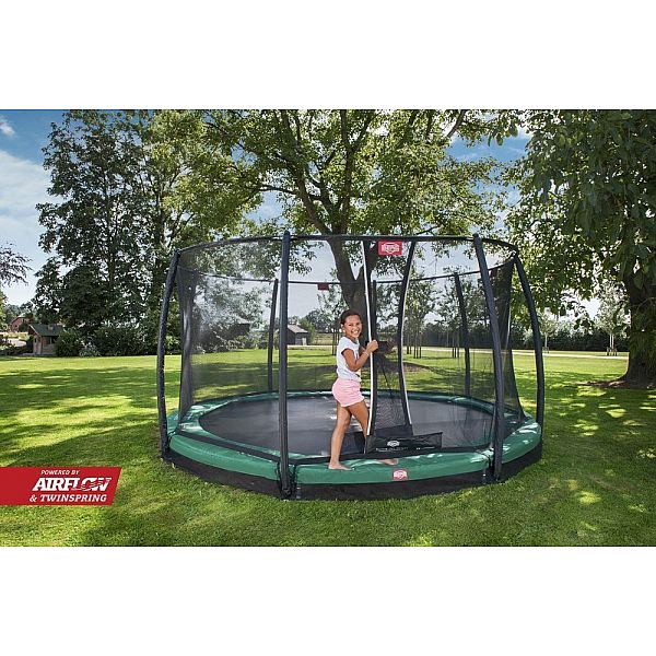 Батут Berg InGround Champion Grey 380см сеткою Deluxe