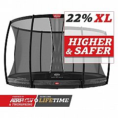 Батут Berg Champion InGround 430см Grey із сіткою DLX XL