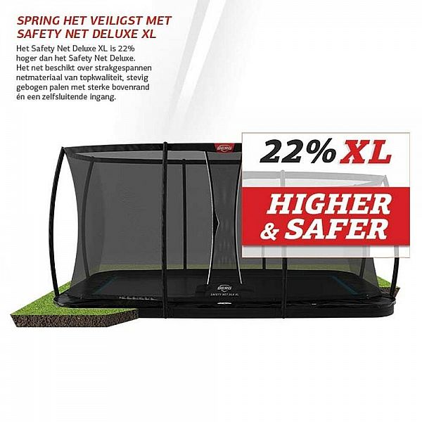 Батут Berg Ultim Elite FlatGround 500cm Grey сеткою DLX XL