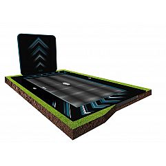 Батут Berg Ultim Elite FlatGround 500см Black + AeroWall 2x2 Black