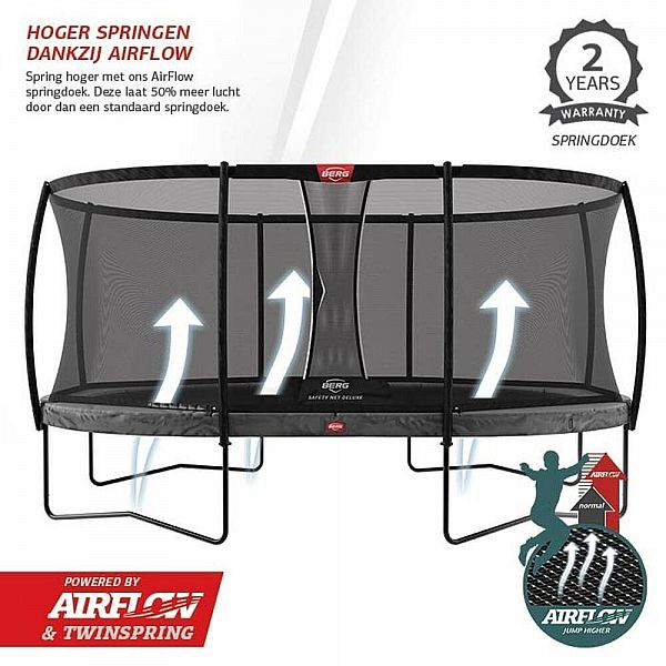 Батут Berg Grand Champion InGround 520cm Green сеткою DLX XL