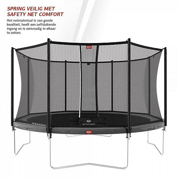 Батут Berg Favorit 430см Black із сіткою Comfort