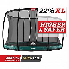 Батут Berg Elite InGround 430см Green із сіткою DLX XL