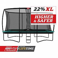 Батут Berg Ultim Champion 410cm Green сеткою DLX XL