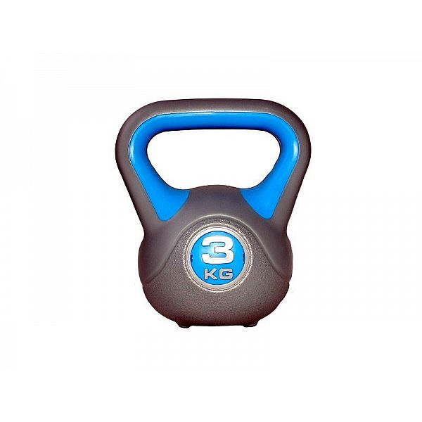 Гиря LiveUp Plastic Kettel Bell 3 кг Grey/Blue (LS2047-3)
