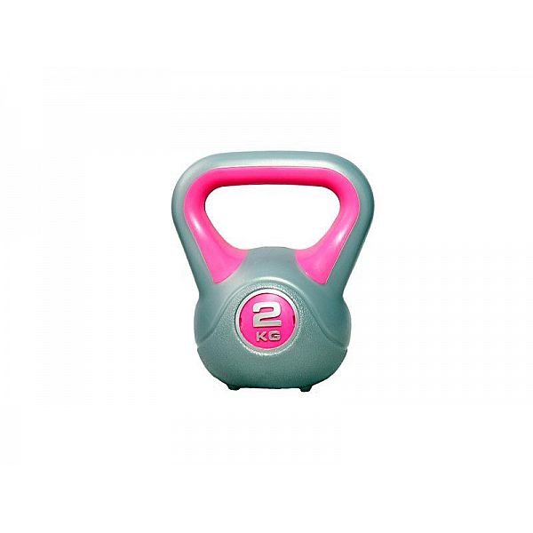 Гиря LiveUp Plastic Kettel Bell 2 кг Grey/Pink (LS2047-2)