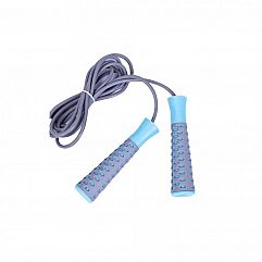 Скакалка  LiveUP  PVC JUMPROPE  серый-голубой (LS3143-g)